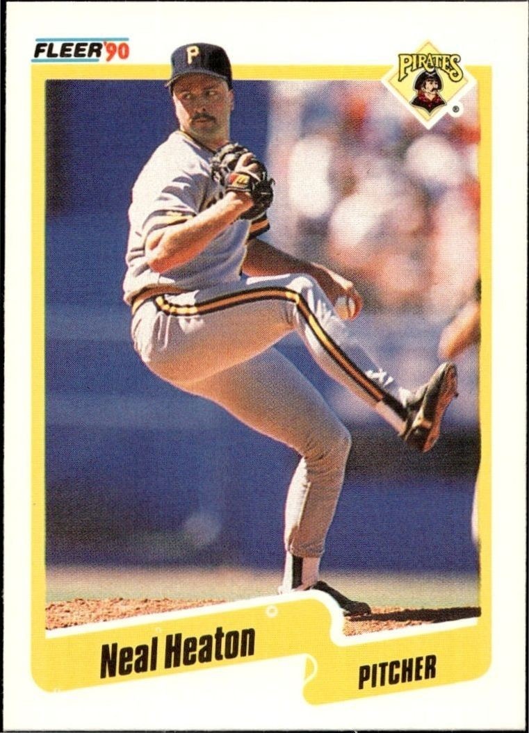 1990 Fleer Neal Heaton #468B trading card