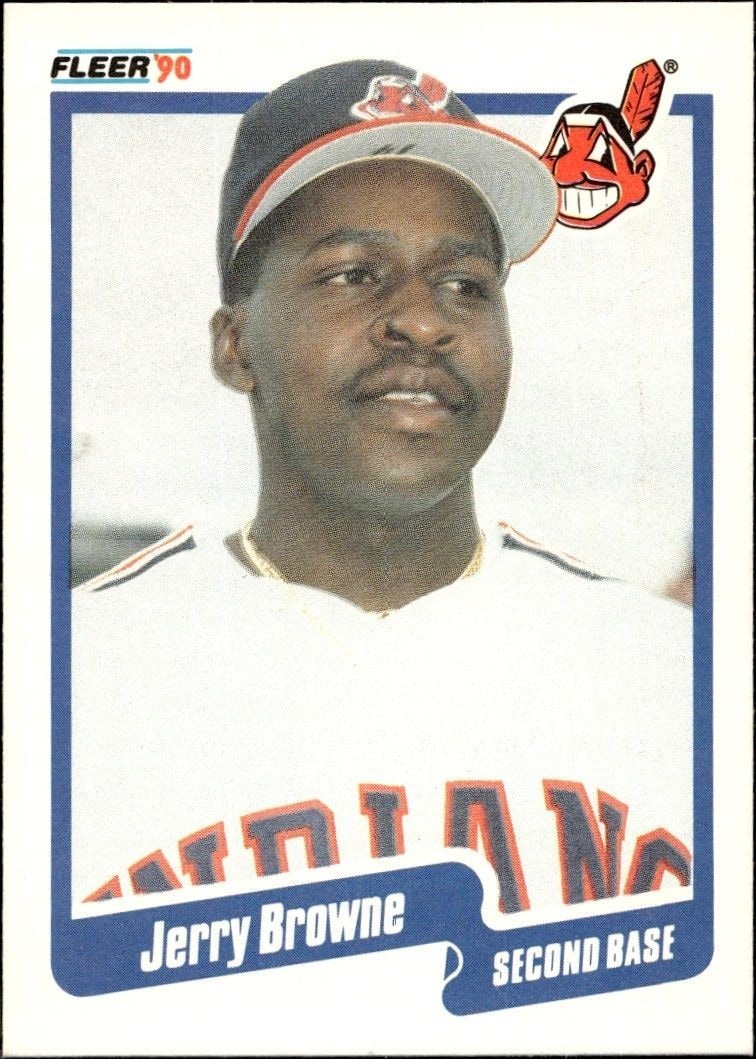 1990 Fleer Jerry Browne #487B trading card