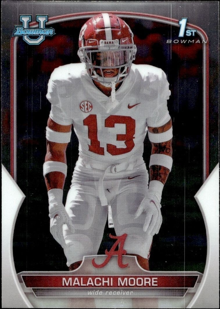 2022 Bowman University Chrome Malachi Moore #74 trading card