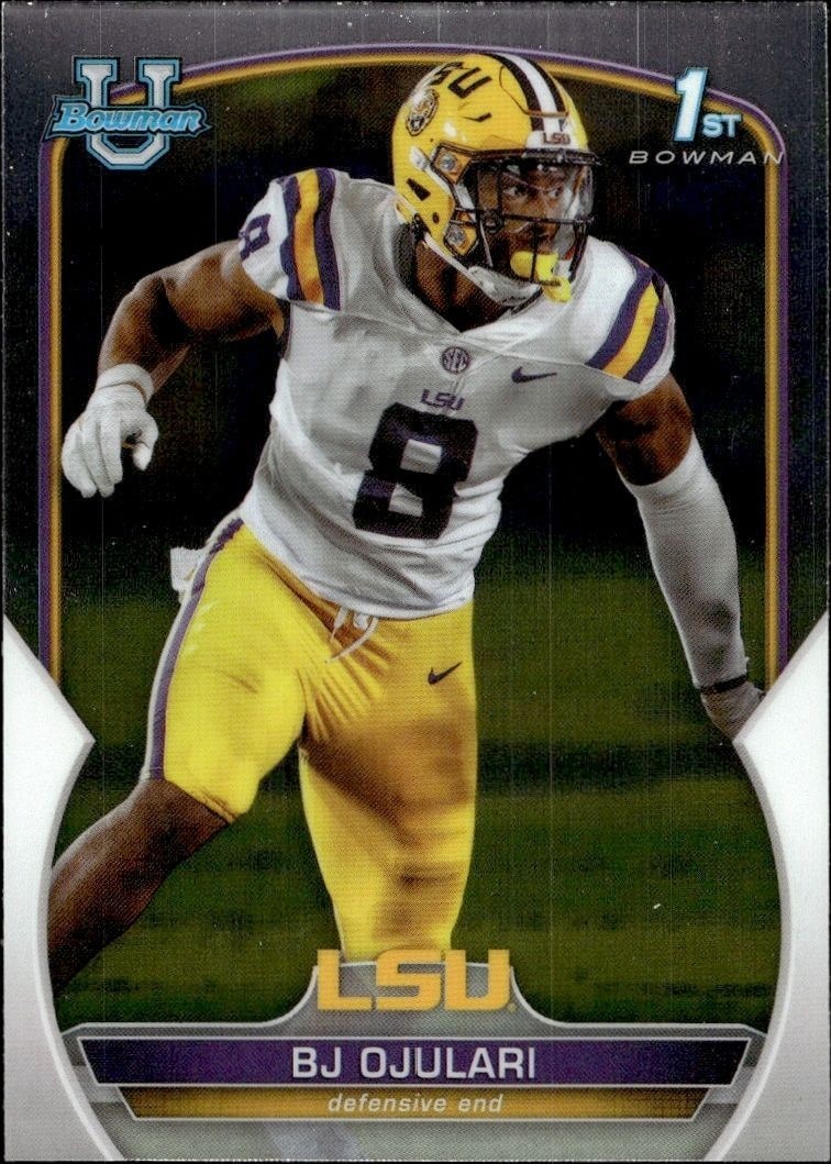 2022 Bowman University Chrome Bj Ojulari #58 trading card