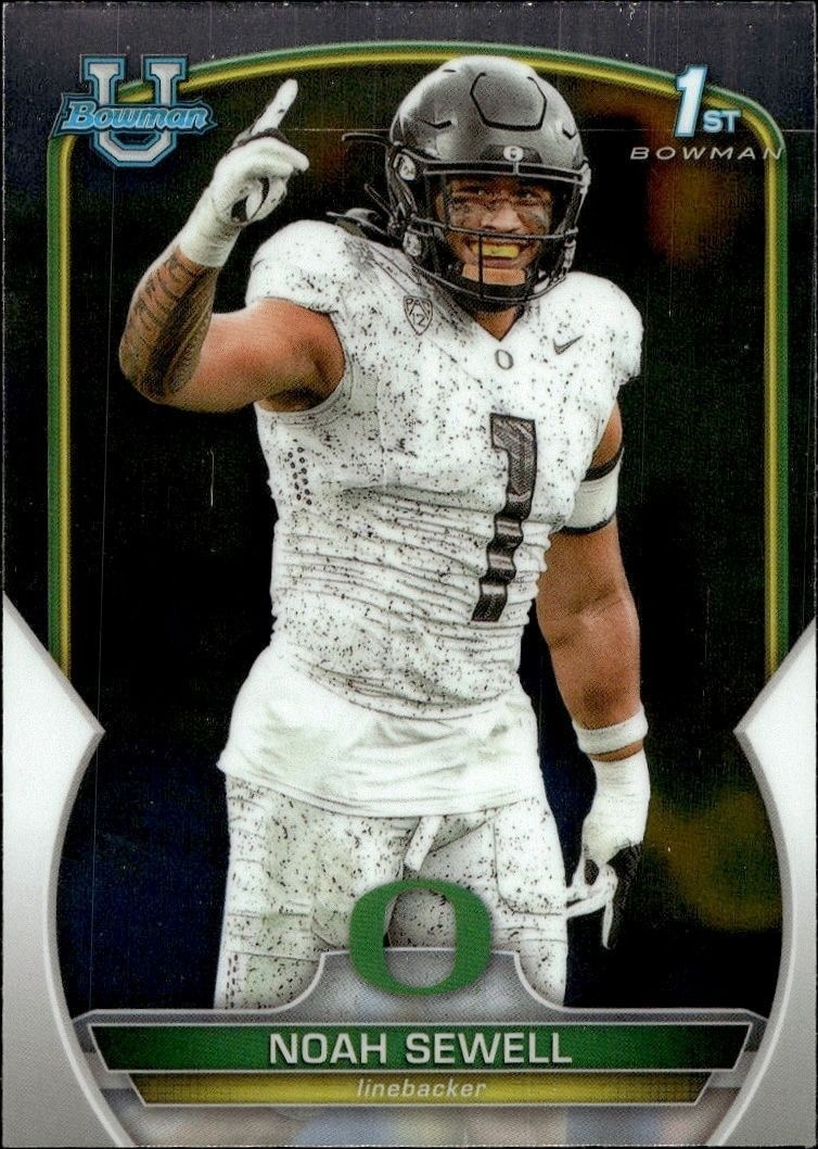 2022 Bowman University Chrome Noah Sewell #57 trading card