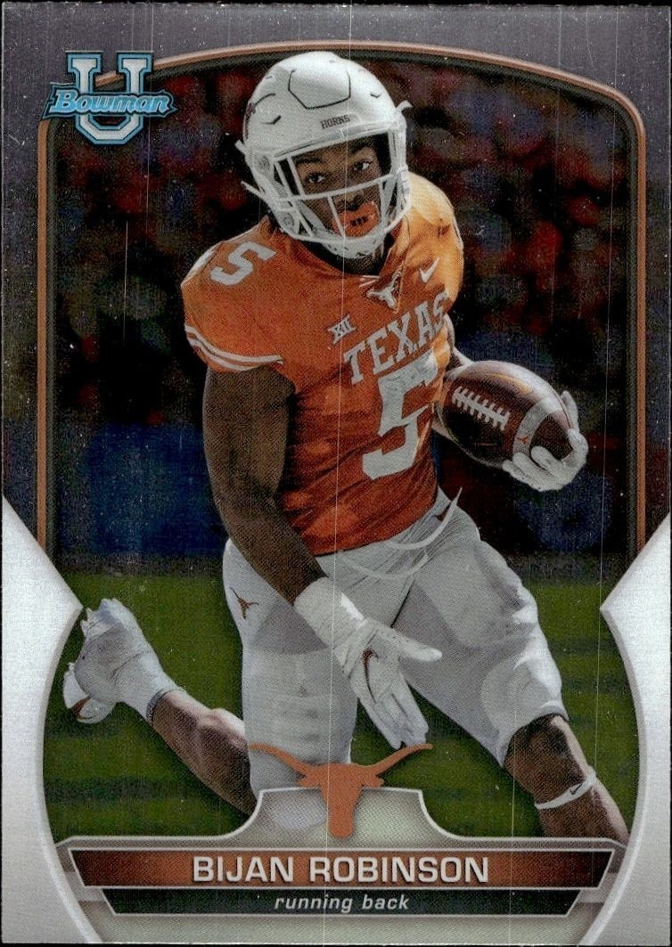 2022 Bowman University Chrome Bijan Robinson #70 trading card