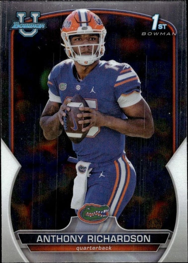 2022 Bowman University Chrome Anthony Richardson #65 trading card