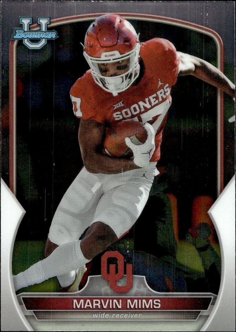 2022 Bowman University Chrome Marvin Mims #4 trading card