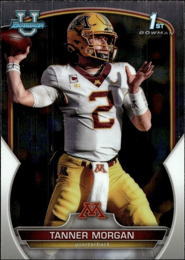2022 Bowman University Chrome Tanner Morgan #11 trading card