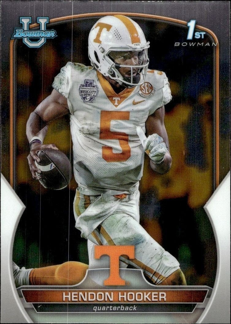 2022 Bowman University Chrome Hendon Hooker #21 trading card