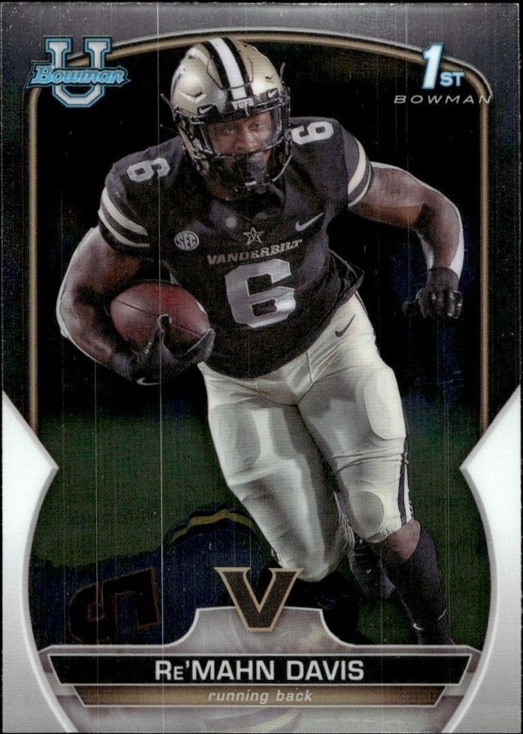 2022 Bowman University Chrome Re'Mahn Davis #8 trading card