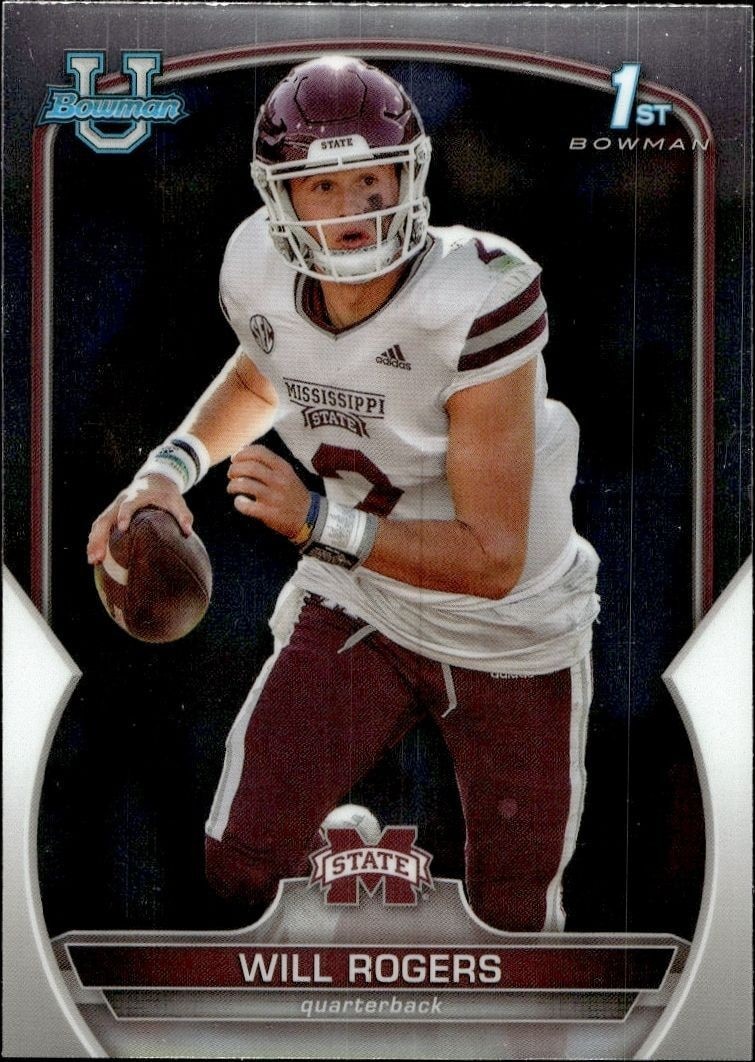 2022 Bowman University Chrome Will Rogers #46 trading card