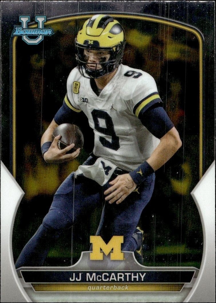 2022 Bowman University Chrome JJ McCarthy #48 trading card