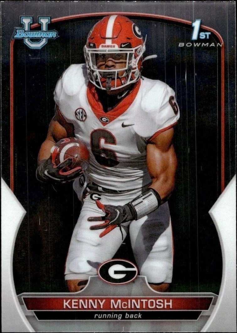 2022 Bowman University Chrome Kenny McIntosh #44 trading card