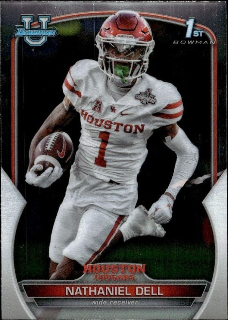 2022 Bowman University Chrome Nathaniel Dell #49 trading card