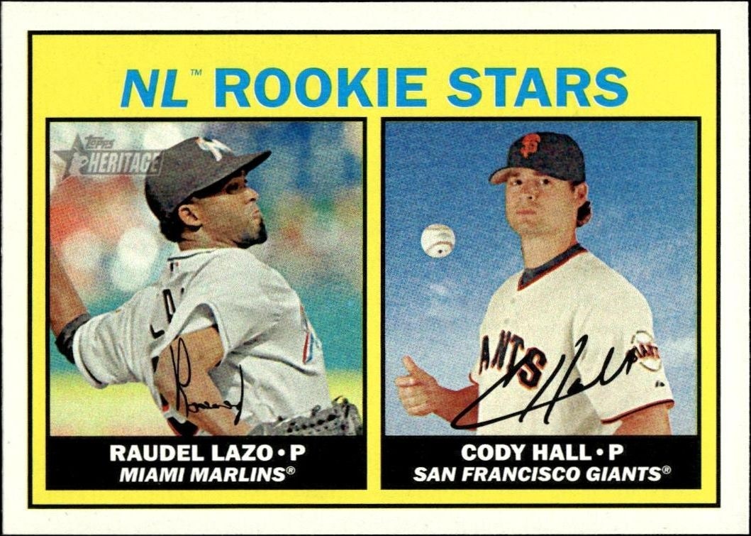 2016 Topps Heritage Cody Hall #185 trading card