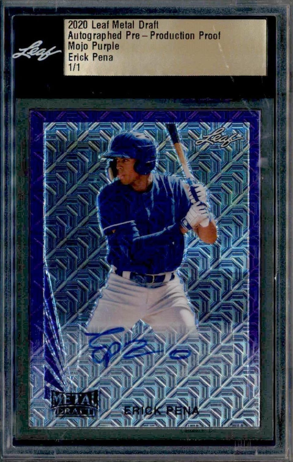 2020 Leaf Metal Draft Erick Pena #1/1 trading card