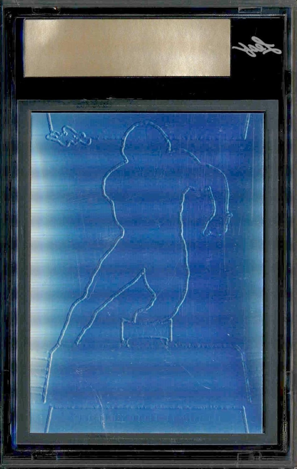 2019 Leaf Metal Draft Elijah Holyfield #1/1 football trading card back