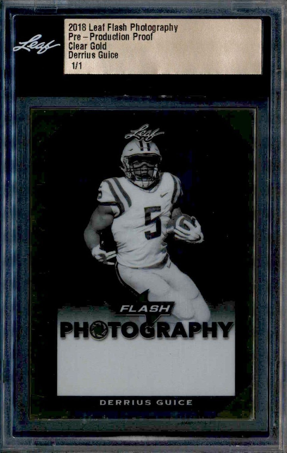 2018 Leaf Flash Photography Derrius Guice #1/1 trading card