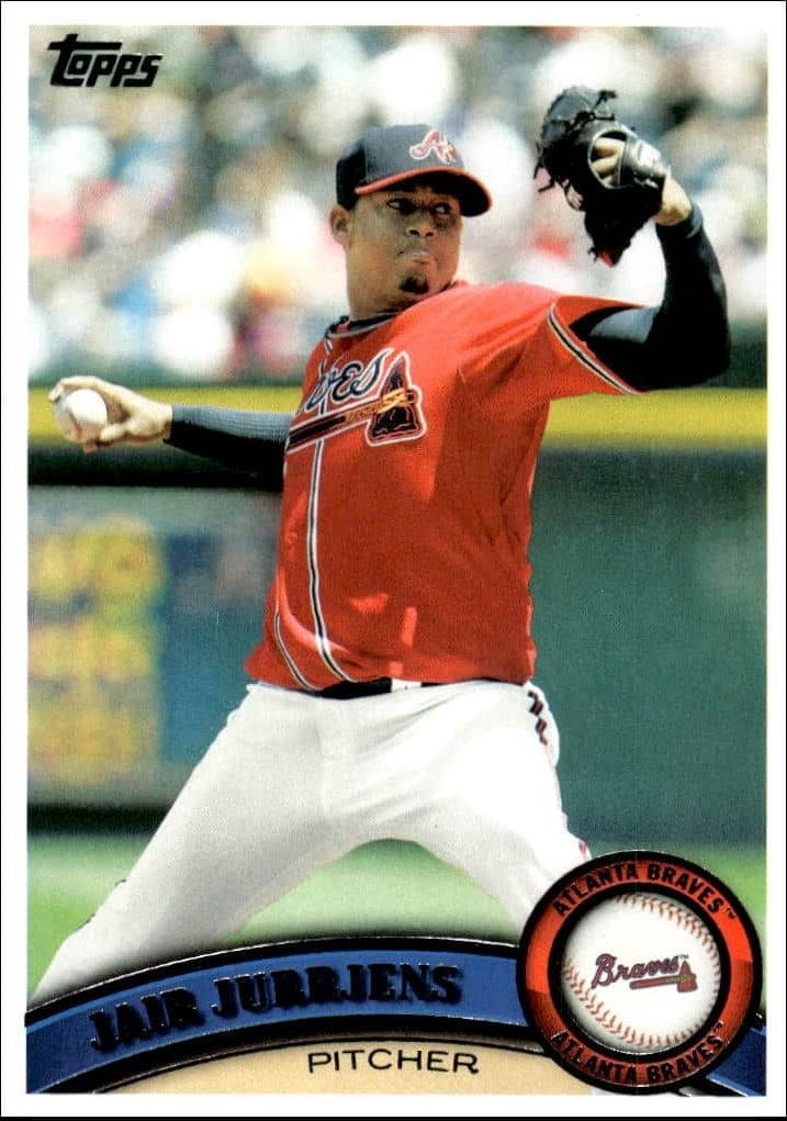2011 Topps Series 1 Jair Jurrjens #72 trading card