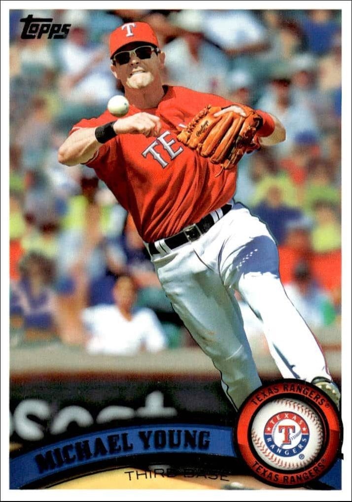 2011 Topps Series 1 Michael Young #320 trading card