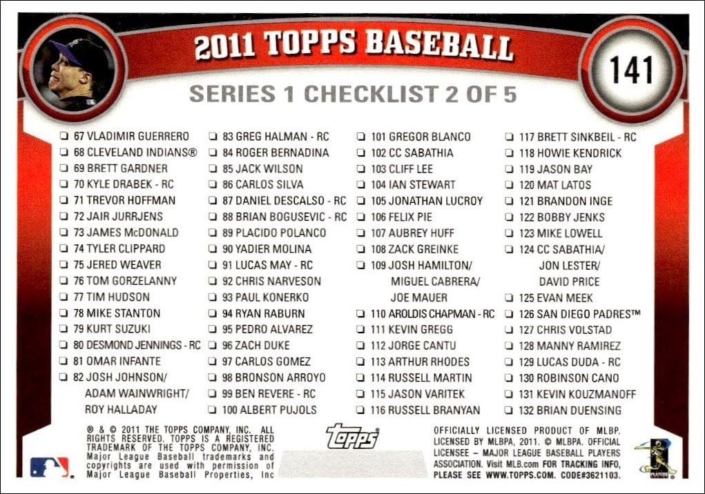 2011 Topps Ubaldo Jimenez #141 baseball trading card back