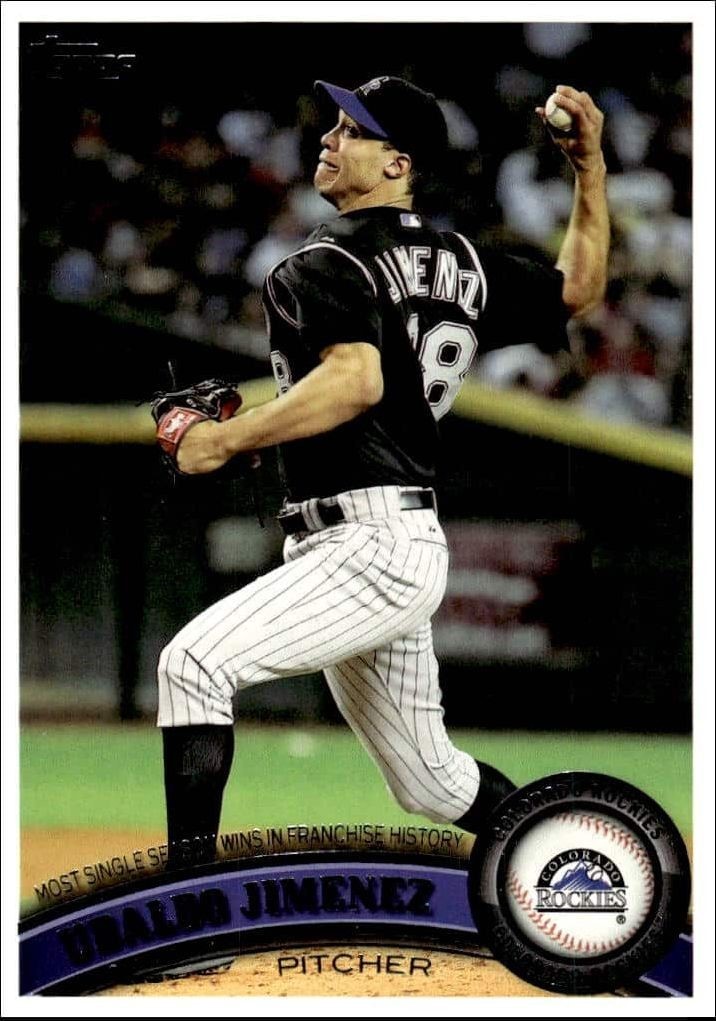 2011 Topps Series 1 Ubaldo Jimenez #141 trading card