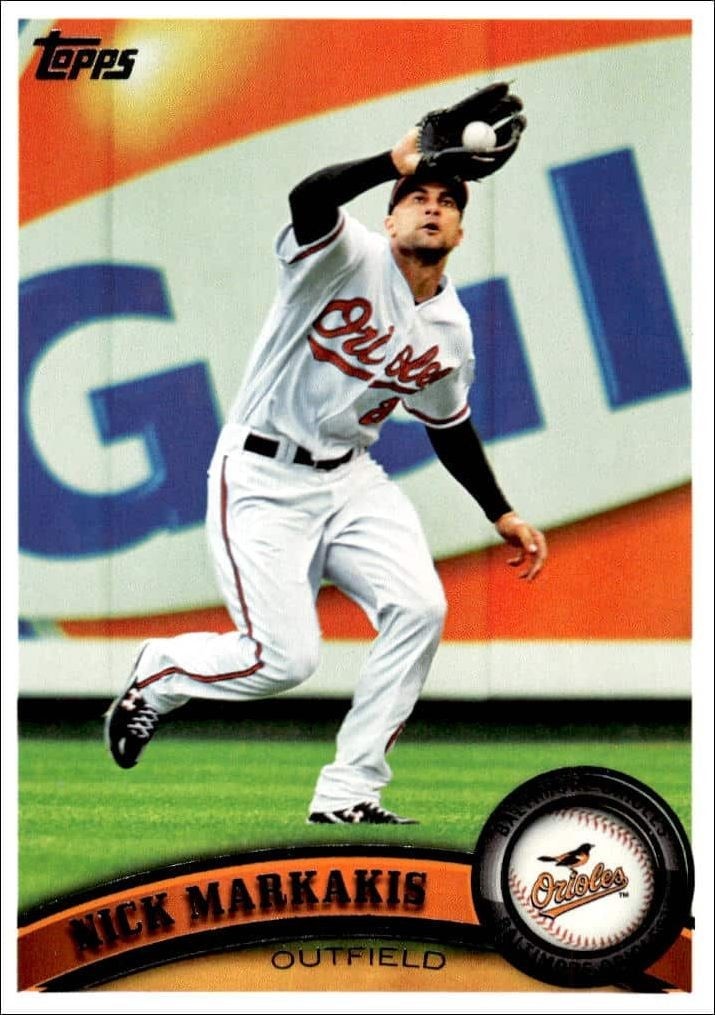 2011 Topps Series 1 Nick Markakis #195 trading card