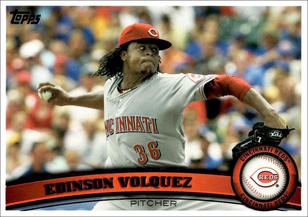 2011 Topps Series 1 Edinson Volquez #63 trading card