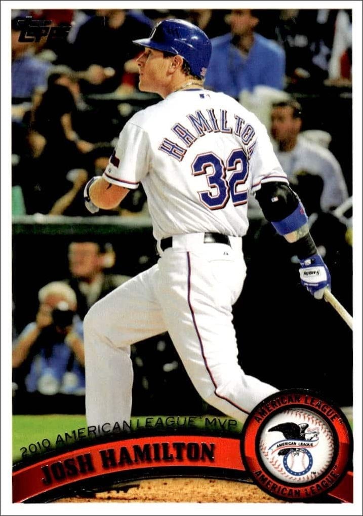 2011 Topps Series 1 Josh Hamilton #29 trading card