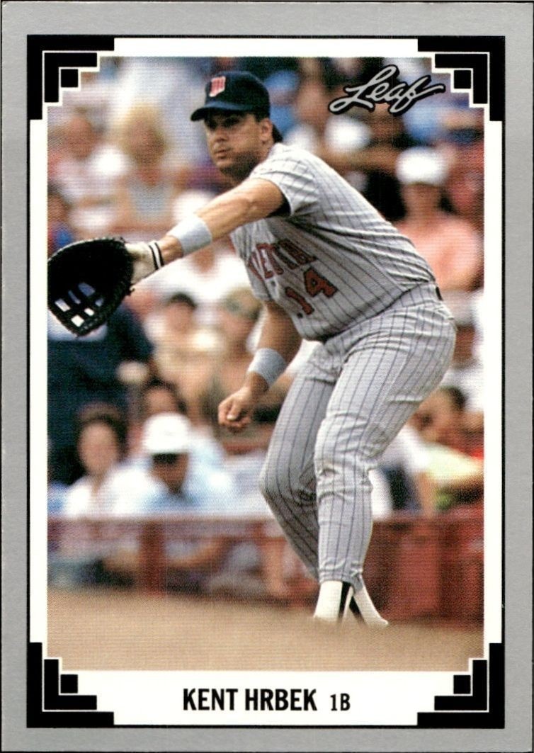 1991 Leaf Kent Hrbek #313 trading card