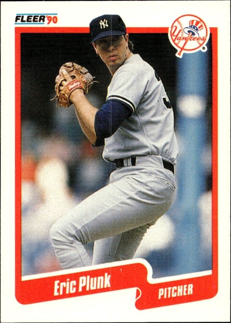 1990 Fleer Eric Plunk #452 trading card