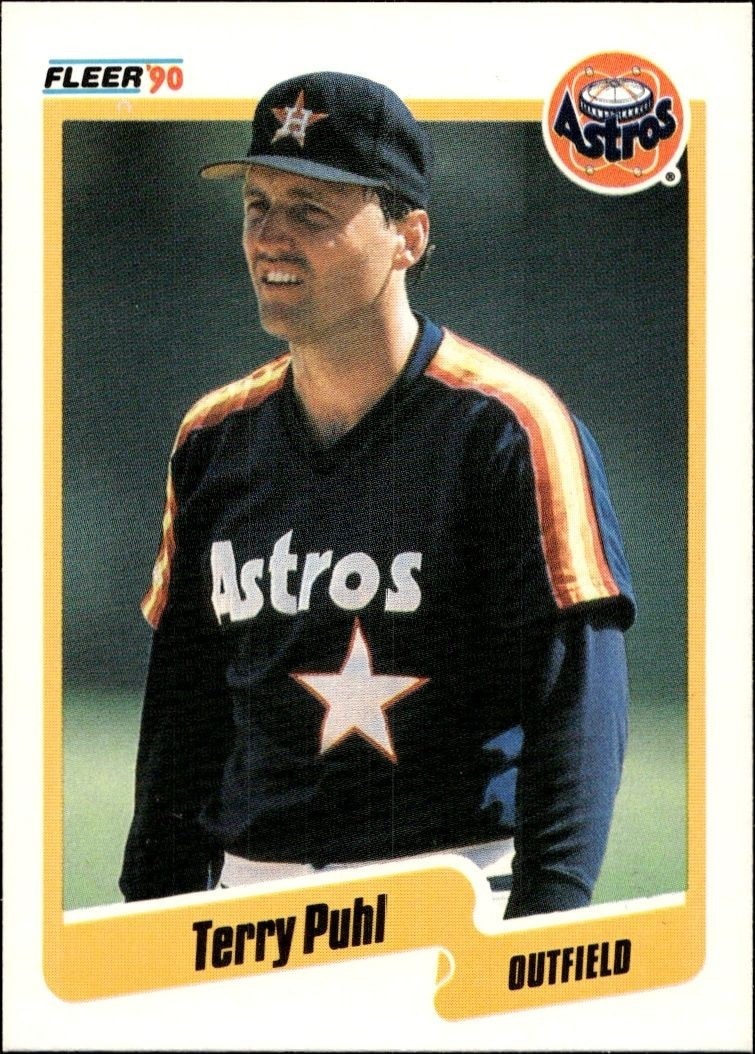 1990 Fleer Terry Puhl #233 trading card