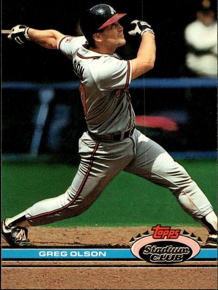 1991 Topps Stadium Club Greg Olson #28 trading card