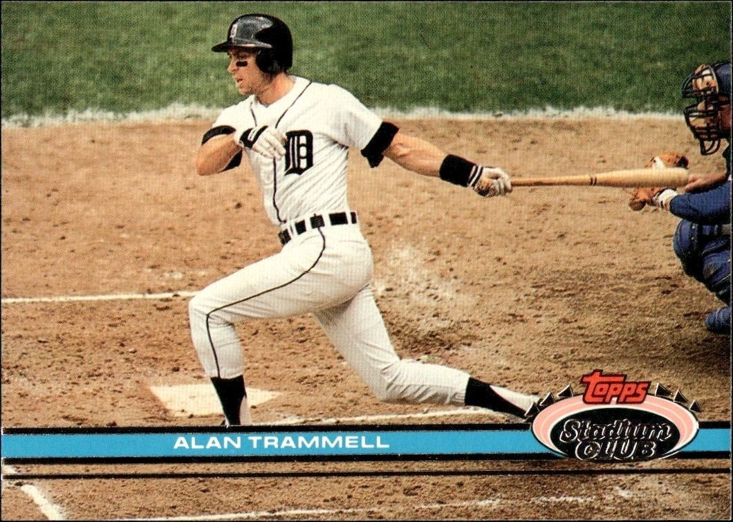 1991 Topps Stadium Club Alan Trammell #63 trading card