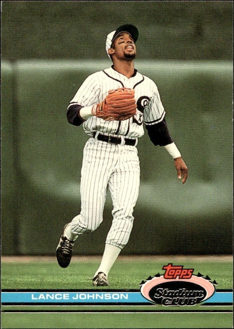 1991 Topps Stadium Club Lance Johnson #199 trading card