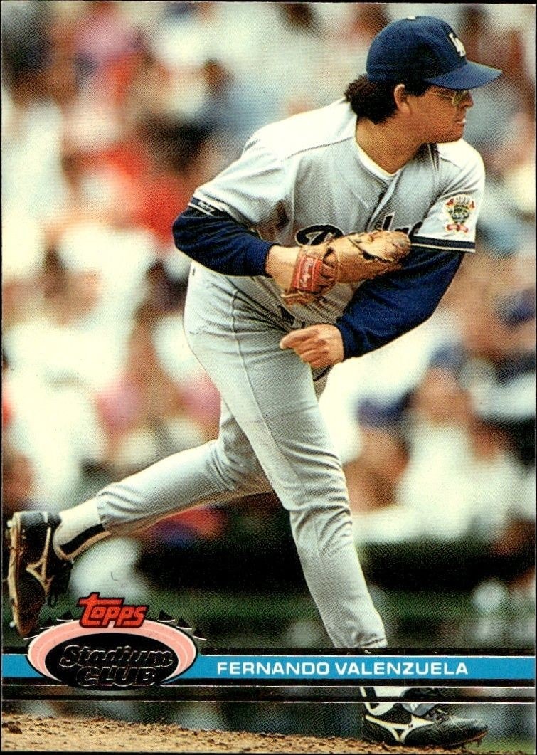 1991 Topps Stadium Club Fernando Valenzuela #90 trading card