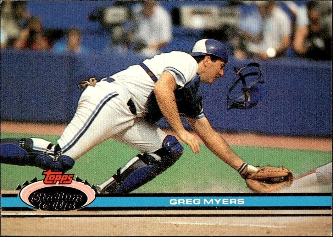 1991 Topps Stadium Club Greg Myers #289 trading card