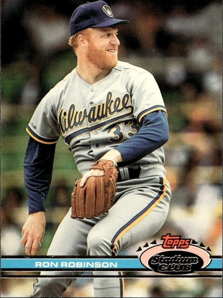 1991 Topps Stadium Club Ron Robinson #296 trading card