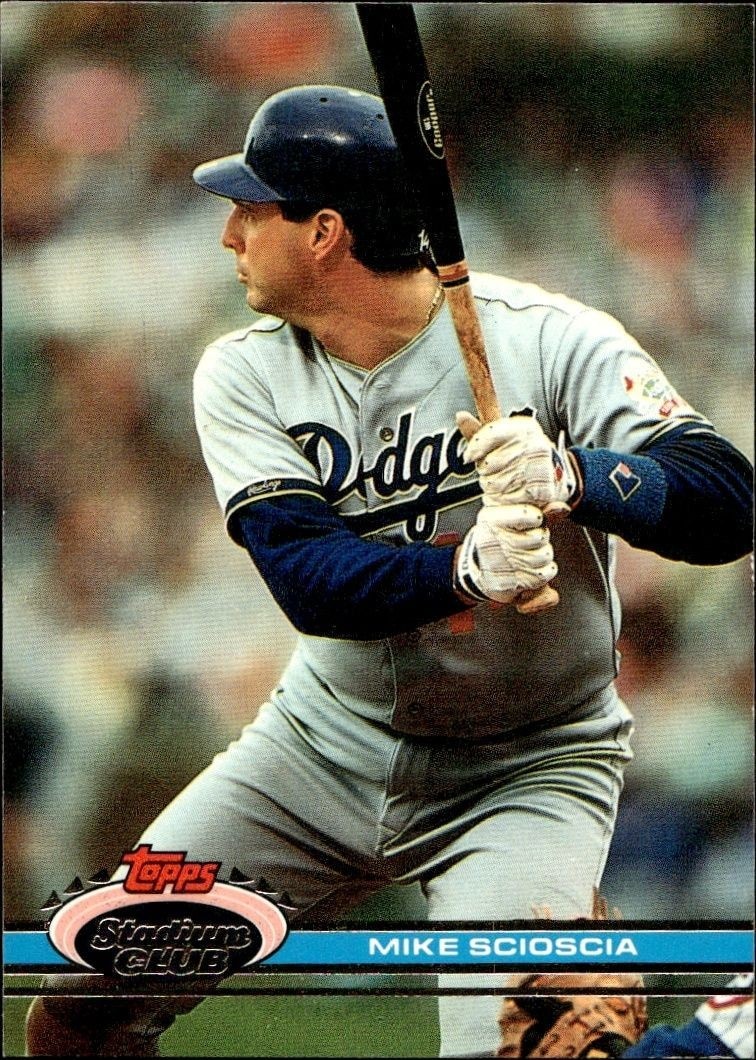 1991 Topps Stadium Club Mike Scioscia #19 trading card