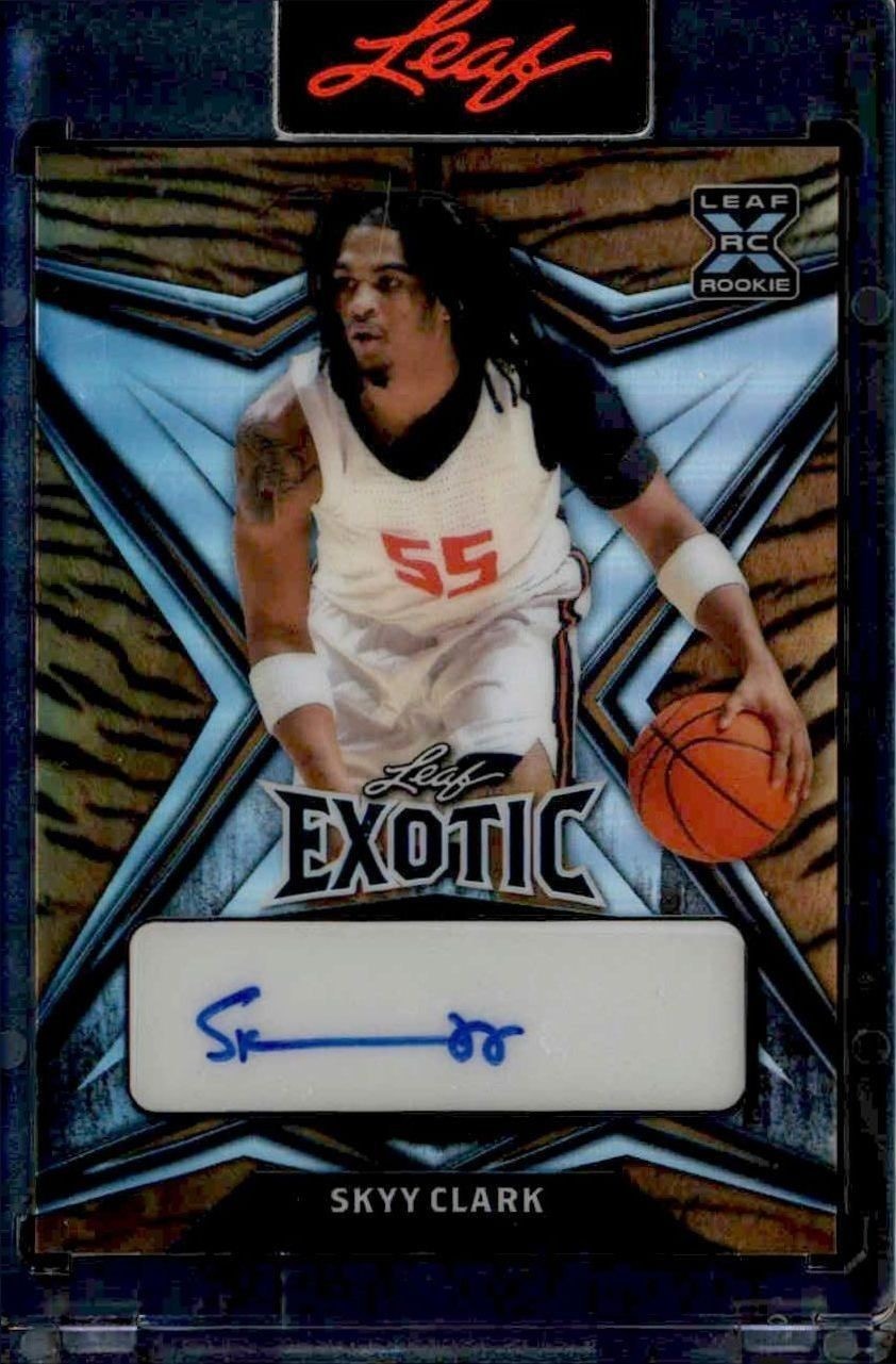 Skyy Clark (Tiger Mosaic · Numbered /15 · Manufacturer Autograph · Label Or Sticker)
