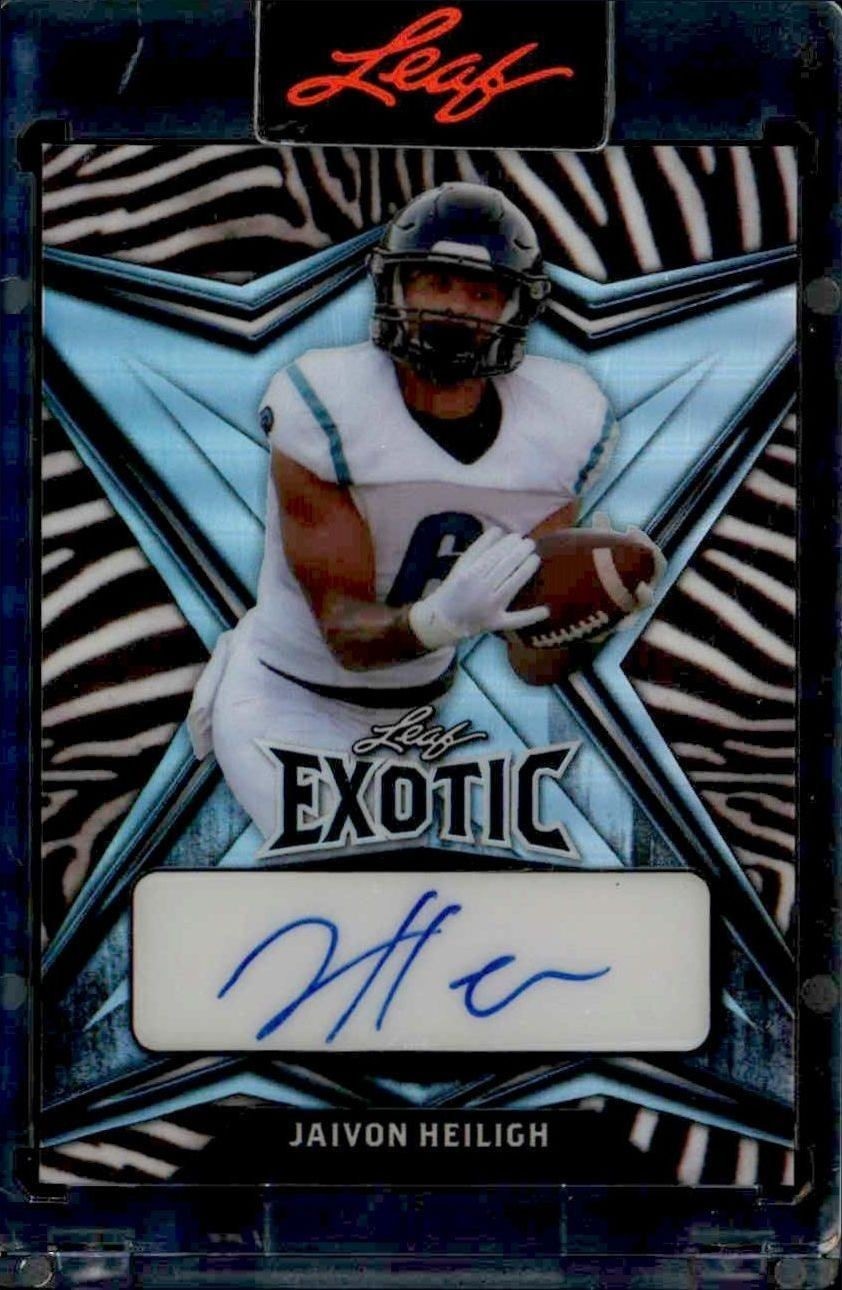 2022 Leaf Exotic Jaivon Heiligh #BA-JH1 trading card