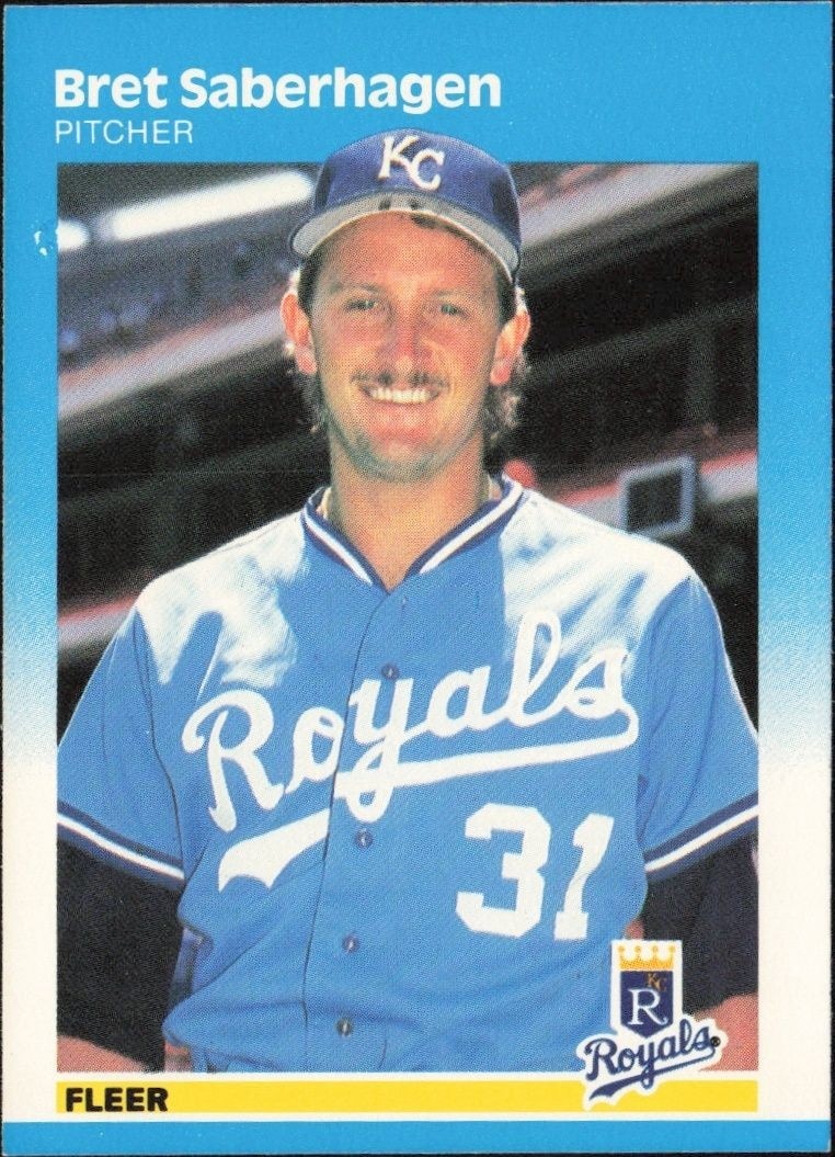 1987 Fleer Bret Saberhagen #379 trading card