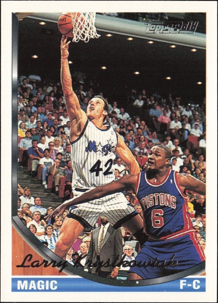 1993-94 Topps Larry Krystkowiak #214 trading card