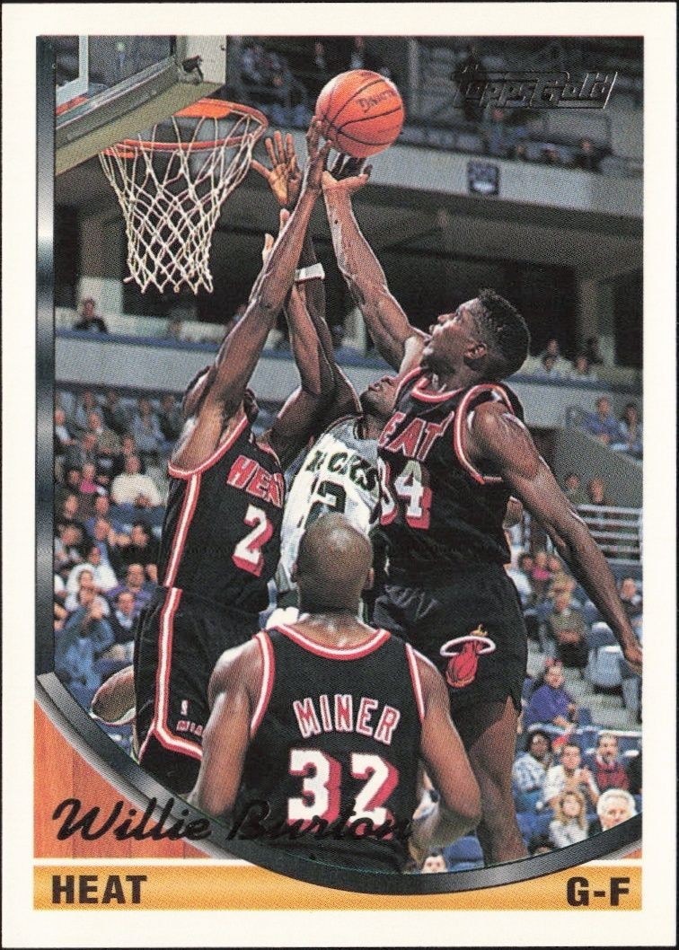 1993-94 Topps Willie Burton #350 trading card