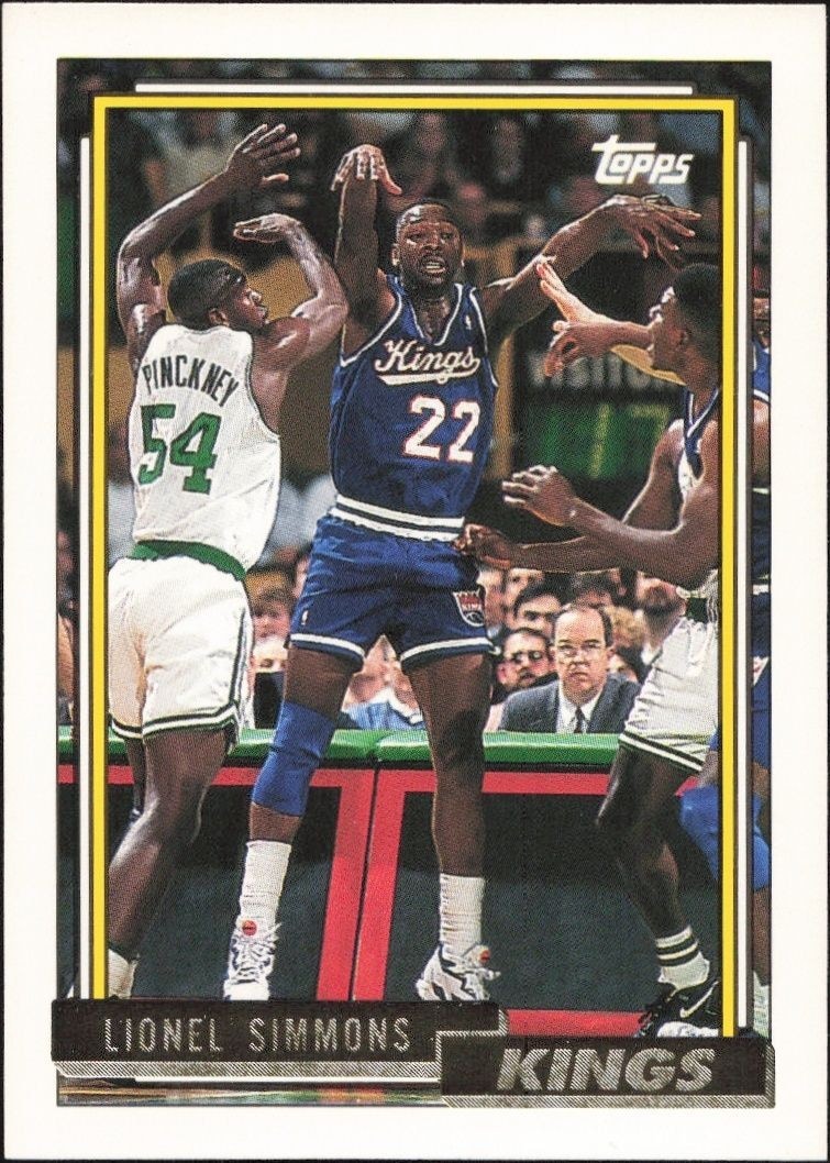 1992-93 Topps Gold Lionel Simmons #22 trading card