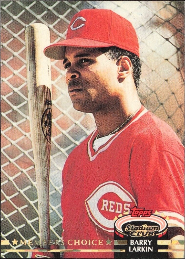 1992 Topps Stadium Club Barry Larkin #596 trading card