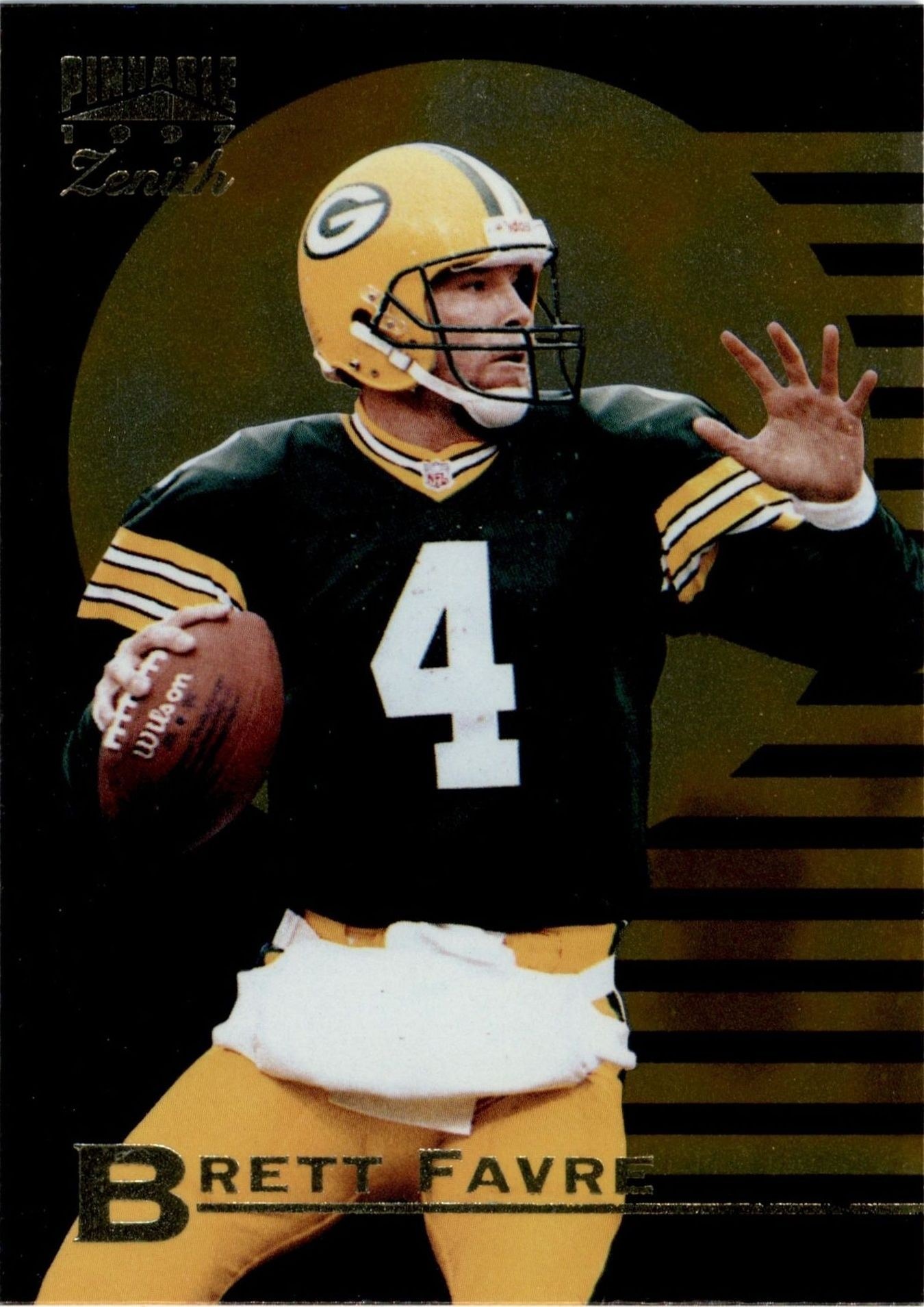 1997 Pinnacle Zenith Brett Favre #1 trading card