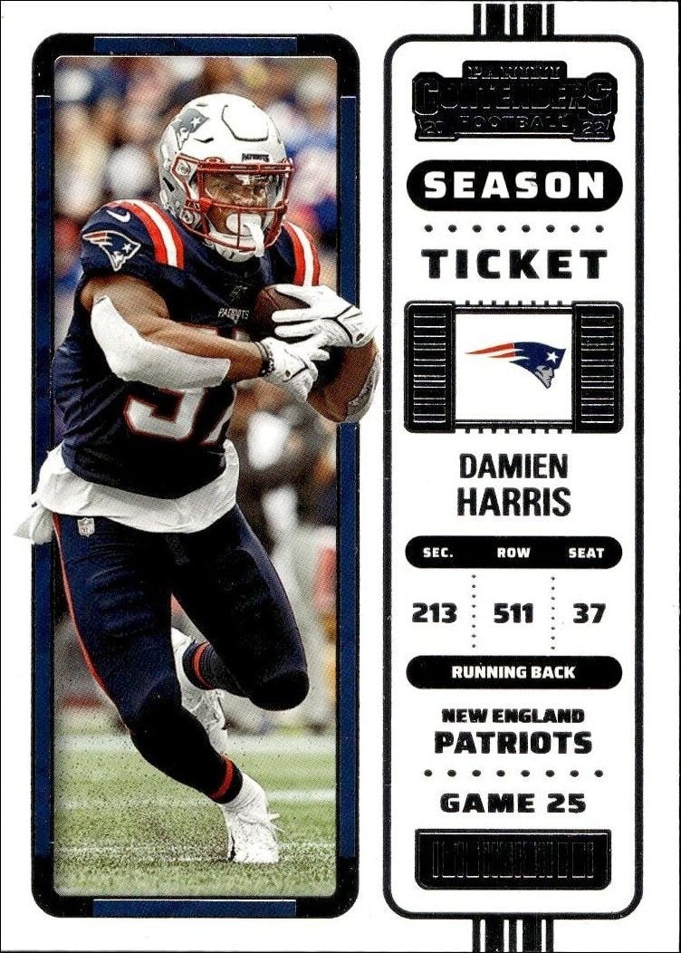 2022 Panini Contenders Damien Harris #87 trading card