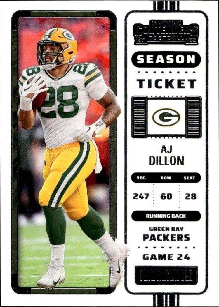 2022 Panini Contenders AJ Dillon #42 trading card