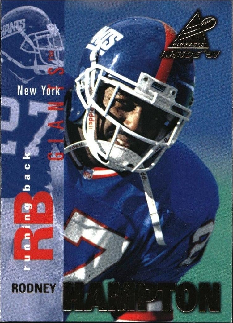 1997 Pinnacle Inside Rodney Hampton #106 trading card