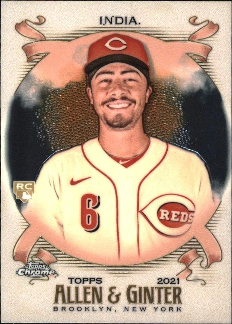 2021 Topps Allen & Ginter Chrome Jonathan India #210 baseball trading card front