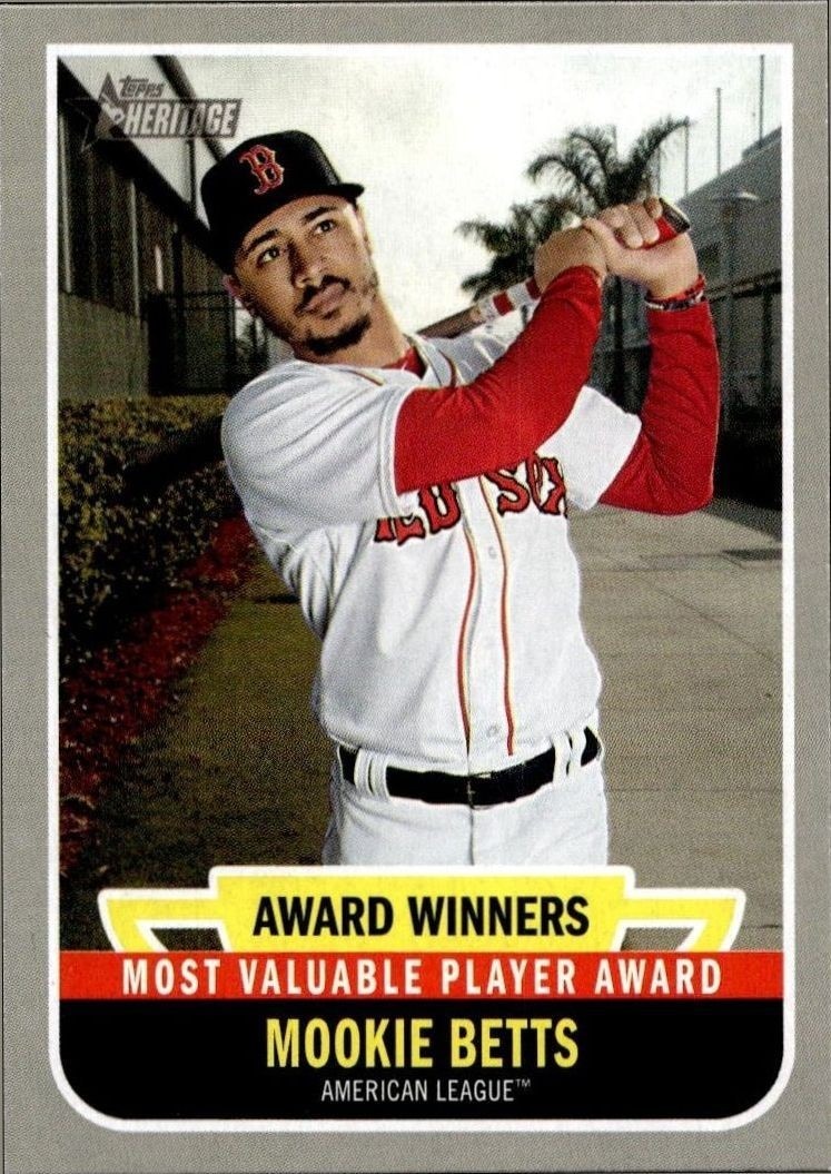 2019 Topps Heritage Mookie Betts #AW-1 trading card