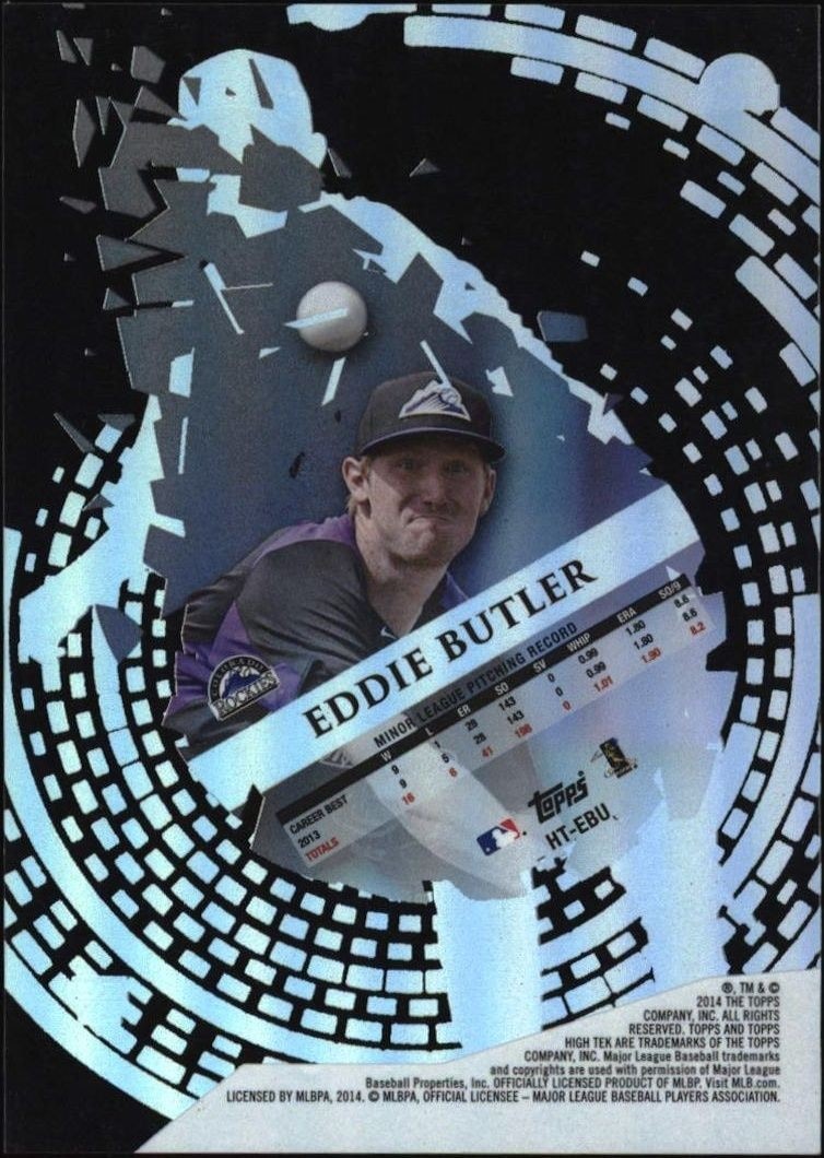 2014 Topps High Tek Eddie Butler #HT-EBU baseball trading card back